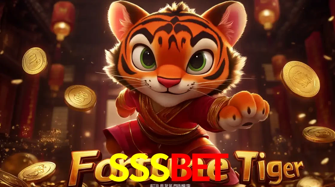 O carismático mascote do jogo de slot Fortune Tiger, um tigre fofo em pose de artes marciais, pronto para trazer sorte e multiplicadores de ganhos no cassino online SSSBET.