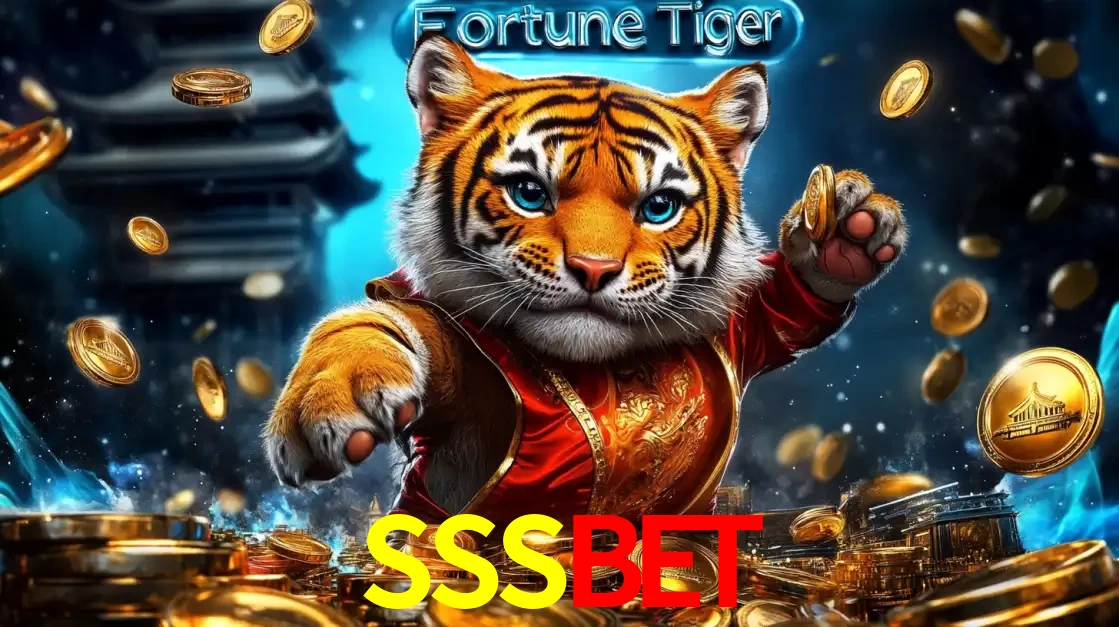 Imagem promocional do jogo de slot Fortune Tiger, com um tigre majestoso em traje tradicional cercado por uma fortuna em moedas de ouro, disponível agora no cassino SSSBET.